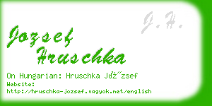 jozsef hruschka business card